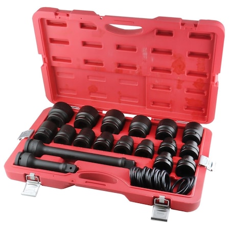K-Tool International 1" Drive Socket Set, SAE, 18 pcs KTI-35100